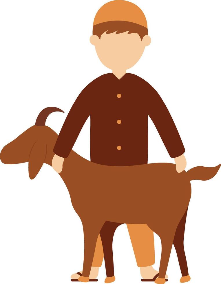 Illustration of Man Eid Al Adha Mubarak vector
