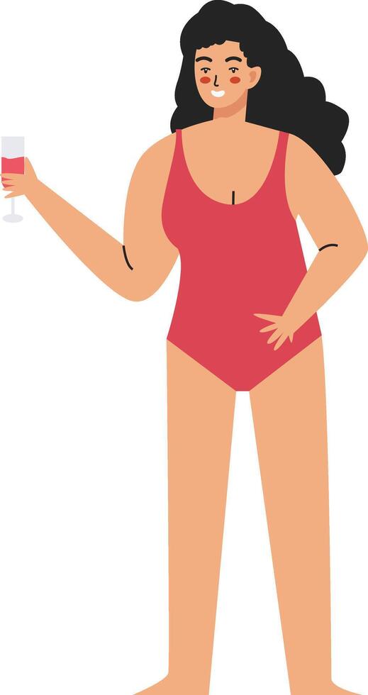 Illustration of Beach Woman vector