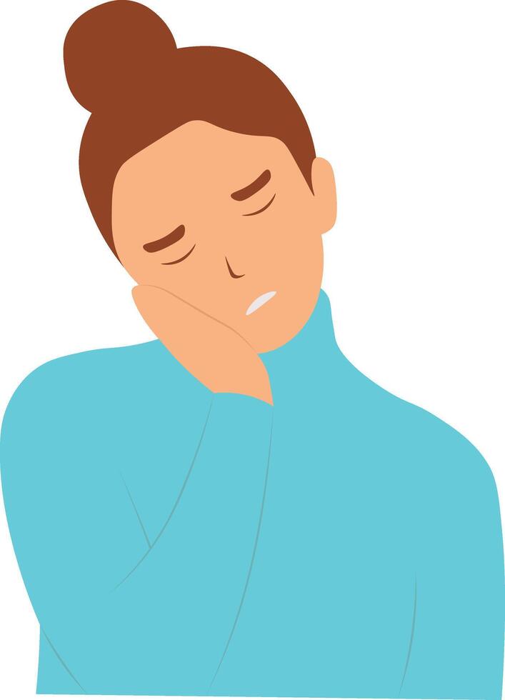 Woman Confused Illustration with Cartoon Design vector