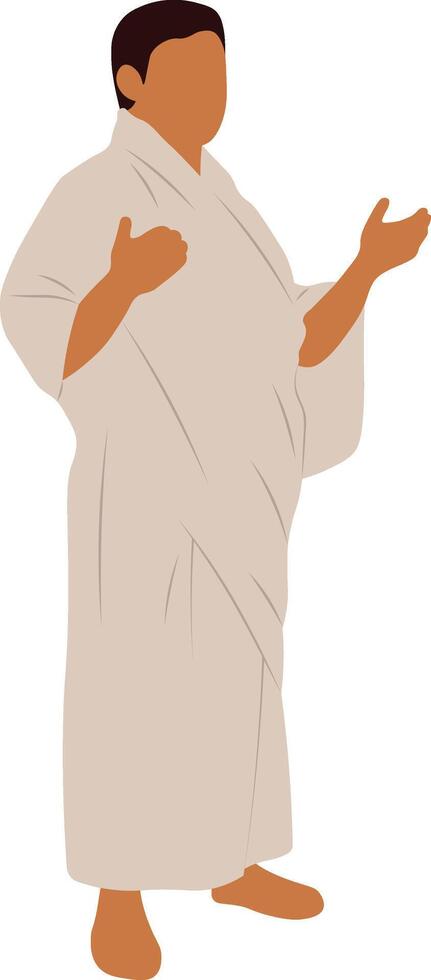 People Hajj Pilgrim Character in Flat Design vector