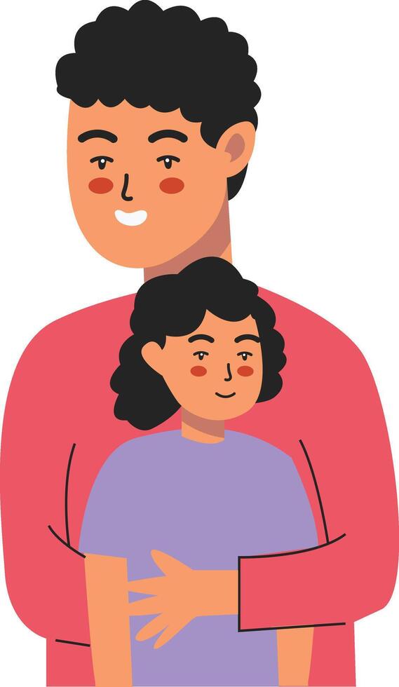 Happy Fathers Day Illustration with Cartoon Design vector