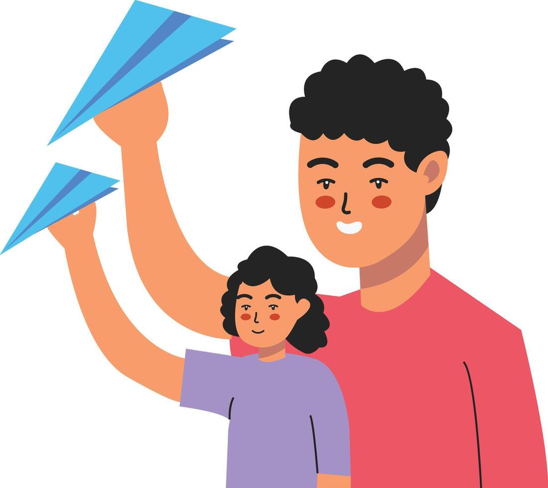 Fathers Day Illustration on White Background vector