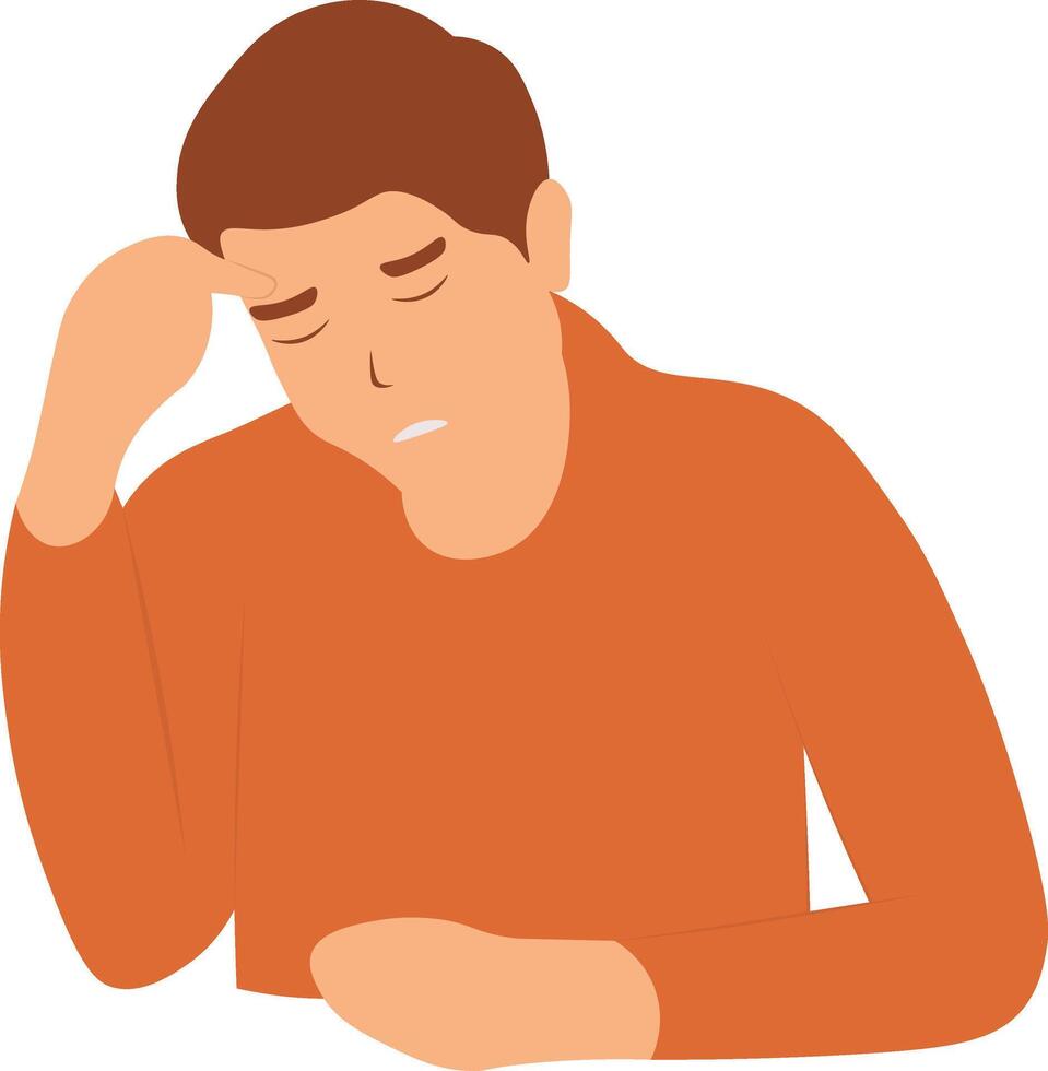 People Confused Character in Flat Design vector