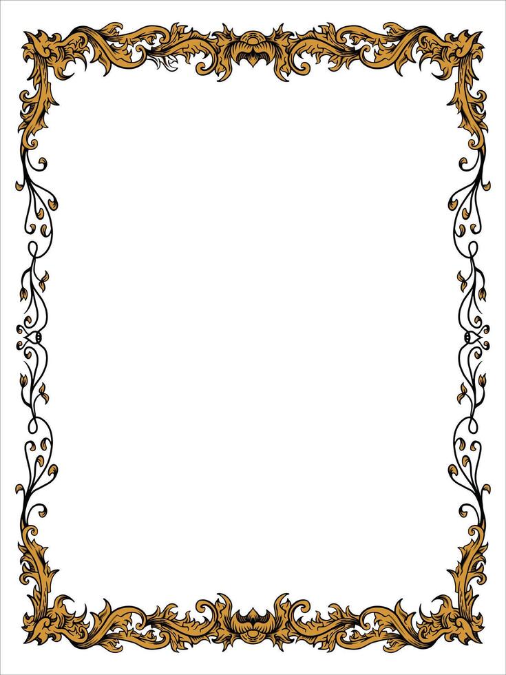 Floral Ornamental Border Frame vector