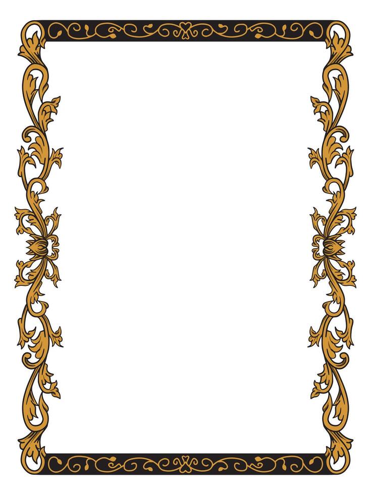 Floral Elegance Ornamental Border vector