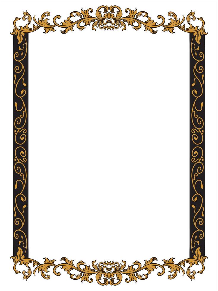 Elegant Monogram Gold Frame vector