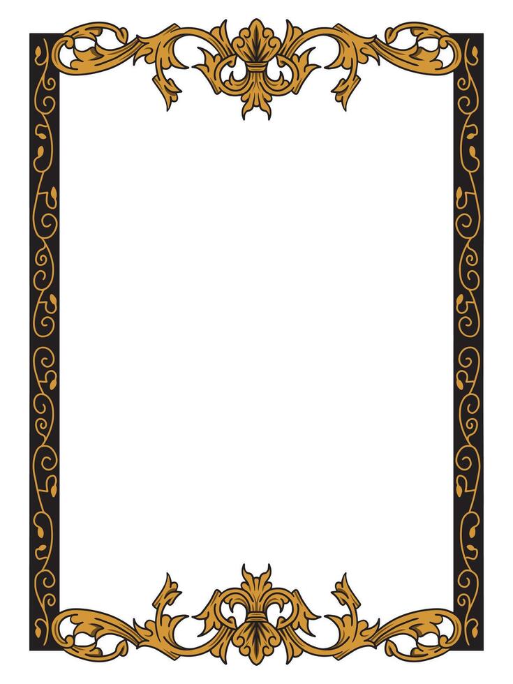 Sophisticated Ornamental Frame for Invitations vector