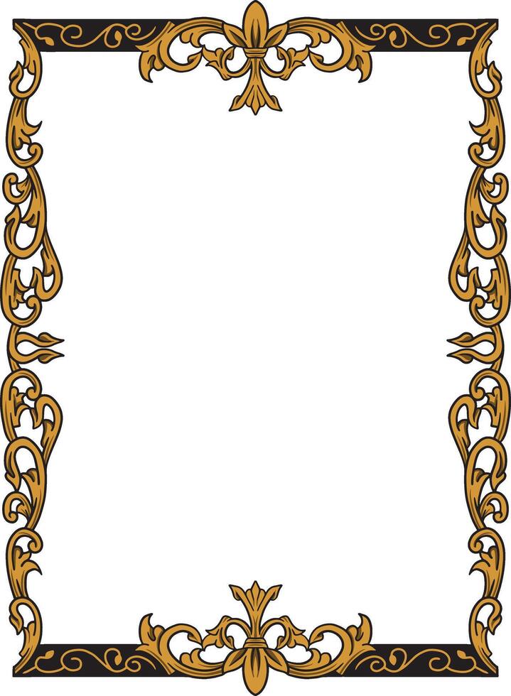 Aesthetic Ornamental Frame Design vector