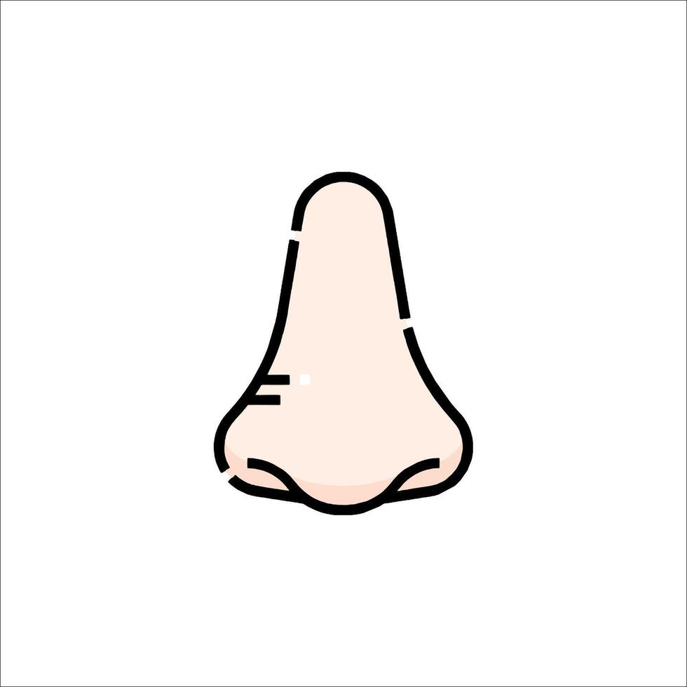 A nose icon on a white background vector