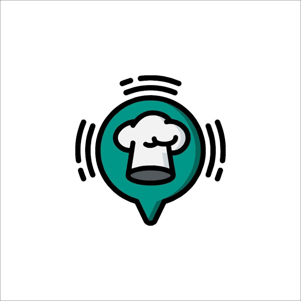 A chef hat is on top of a speaker vector