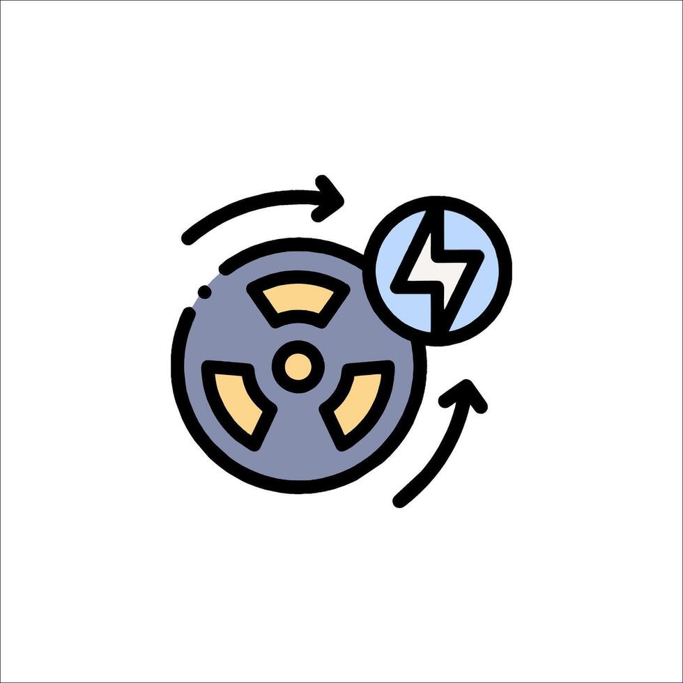 A reel with a lightning bolt on it vector