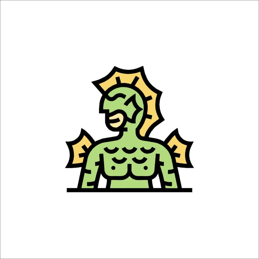 A green lizard with a crown on its head vector