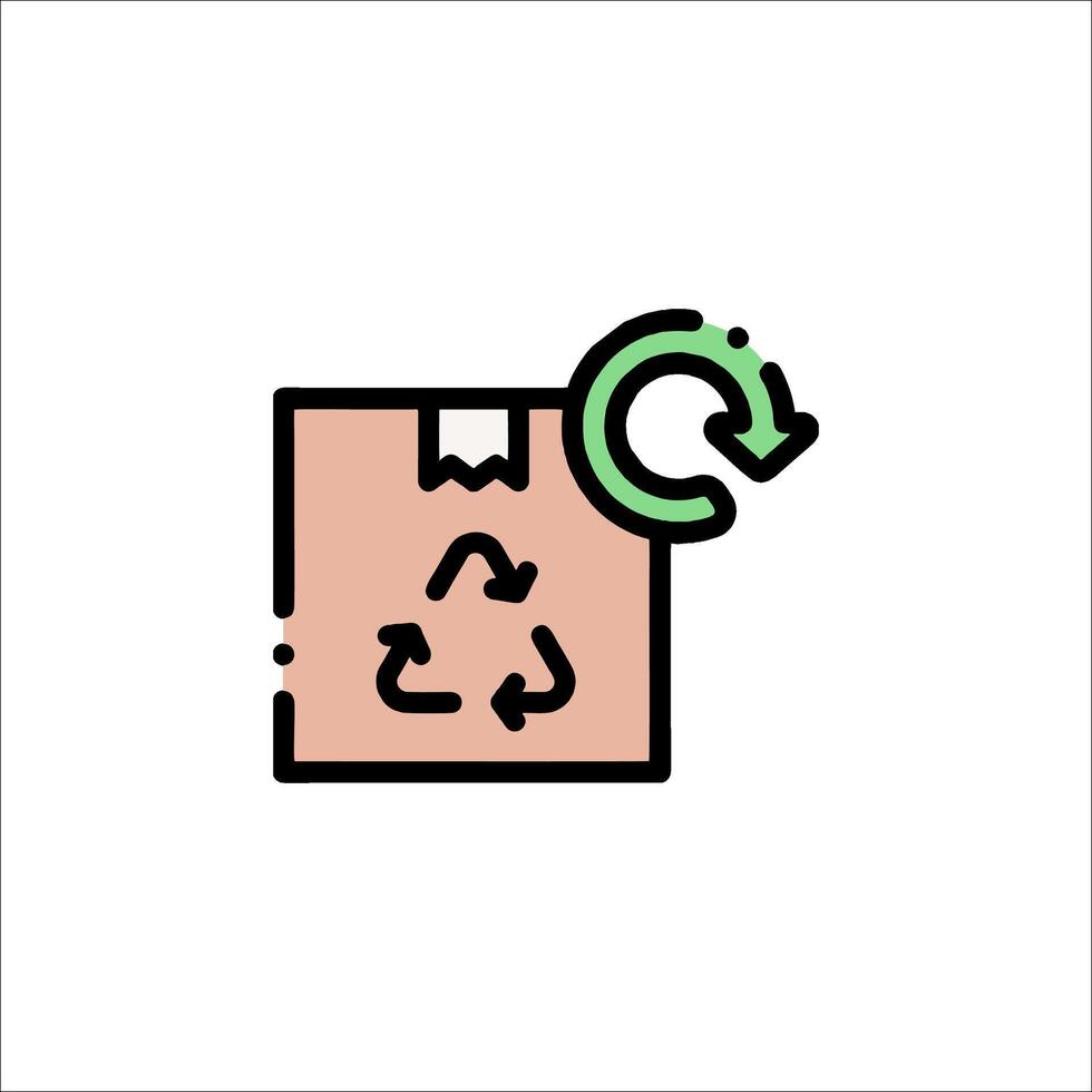 A recycling bag with a recycling symbol on it vector