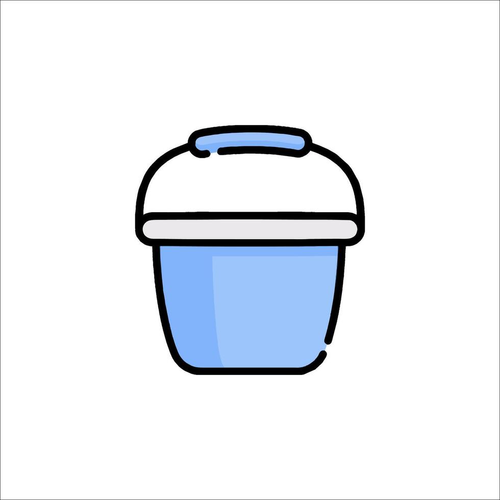 A blue container with a lid on it vector