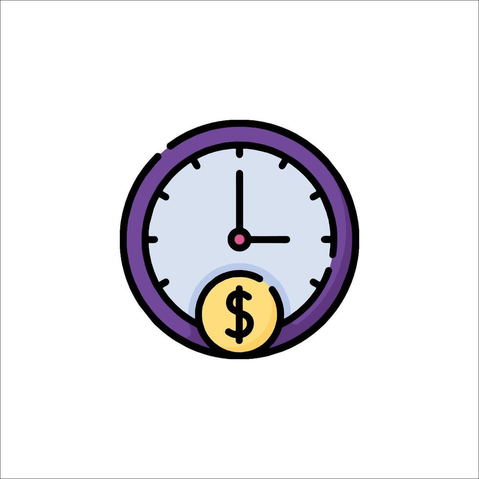 Time and money icon illustration vector