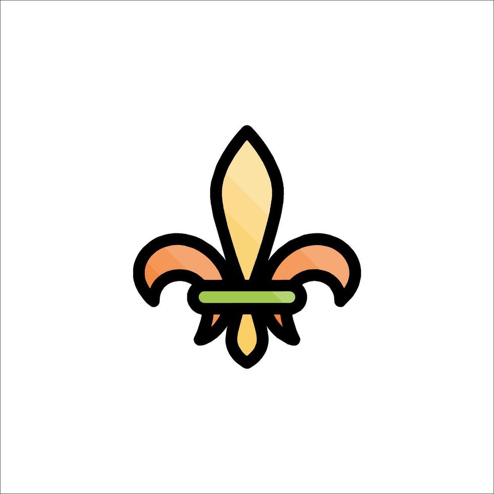 A fleur de lis icon on a white background vector