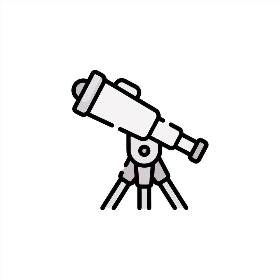 Telescope icon illustration vector