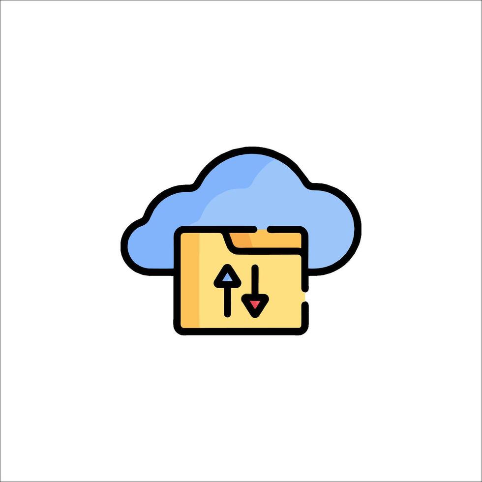Cloud storage icon illustration vector