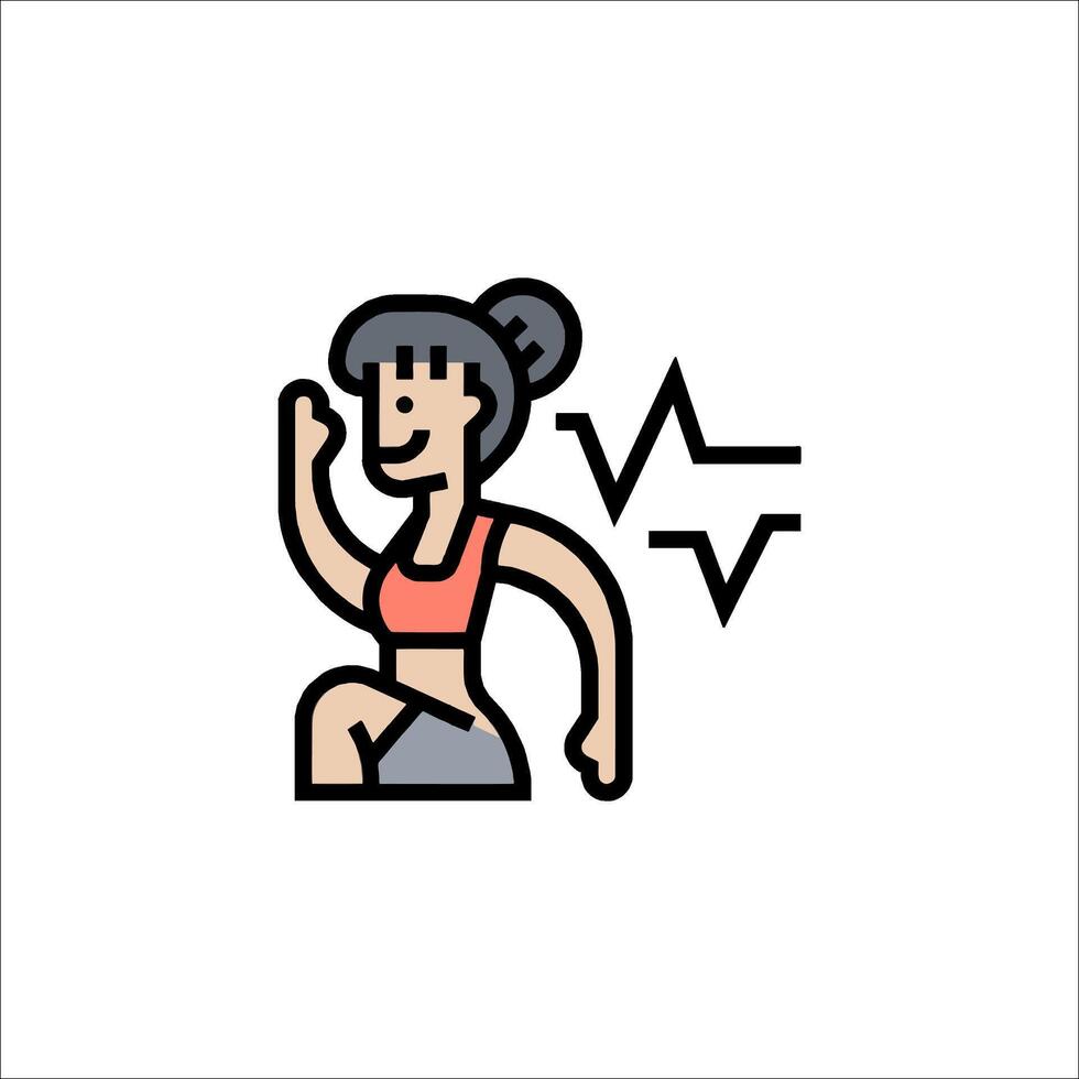 A woman is doing a sit up exercise vector