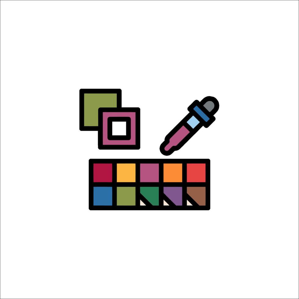 Colorful paint palette icon vector