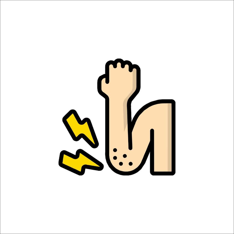 A cartoon hand with lightning coming out of it vector