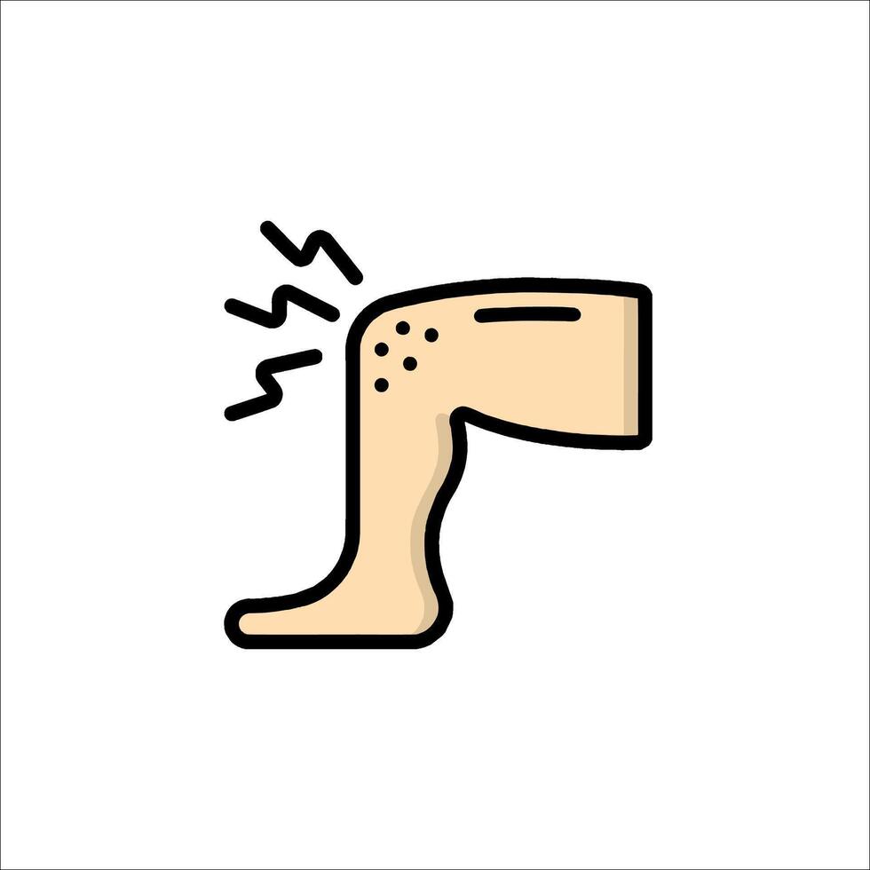 A cartoon illustration of a foot with a foot pain vector