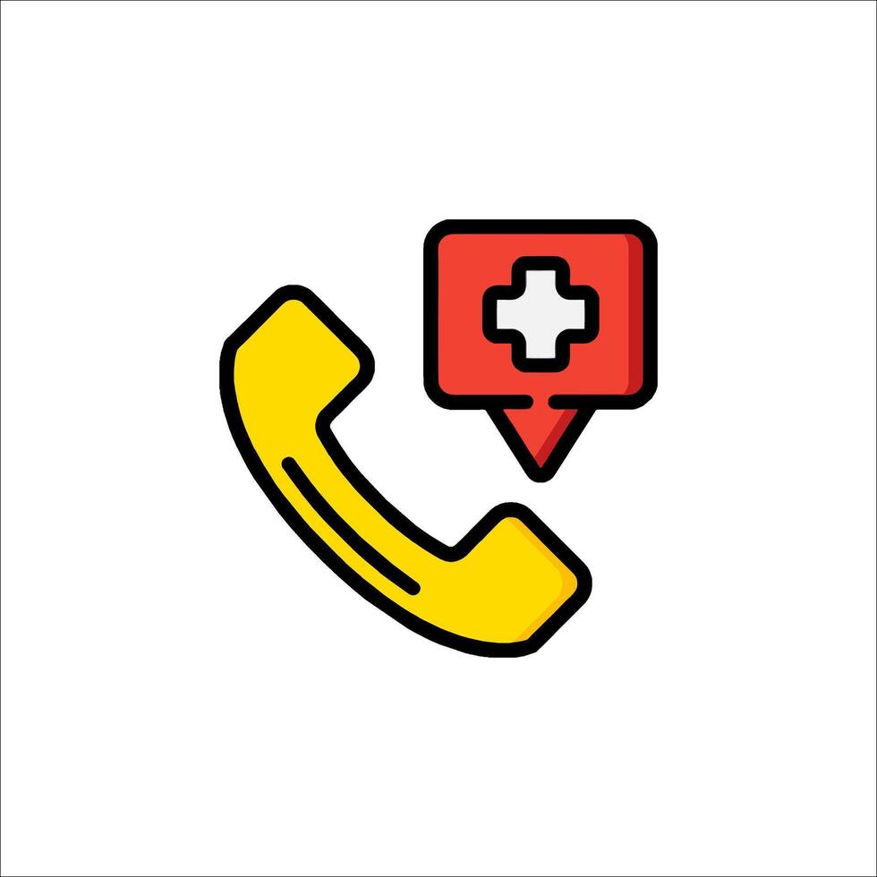 A phone icon with a red cross and a phone vector