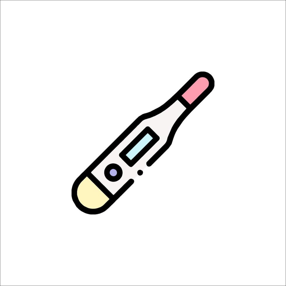 A thermometer icon on a white background vector