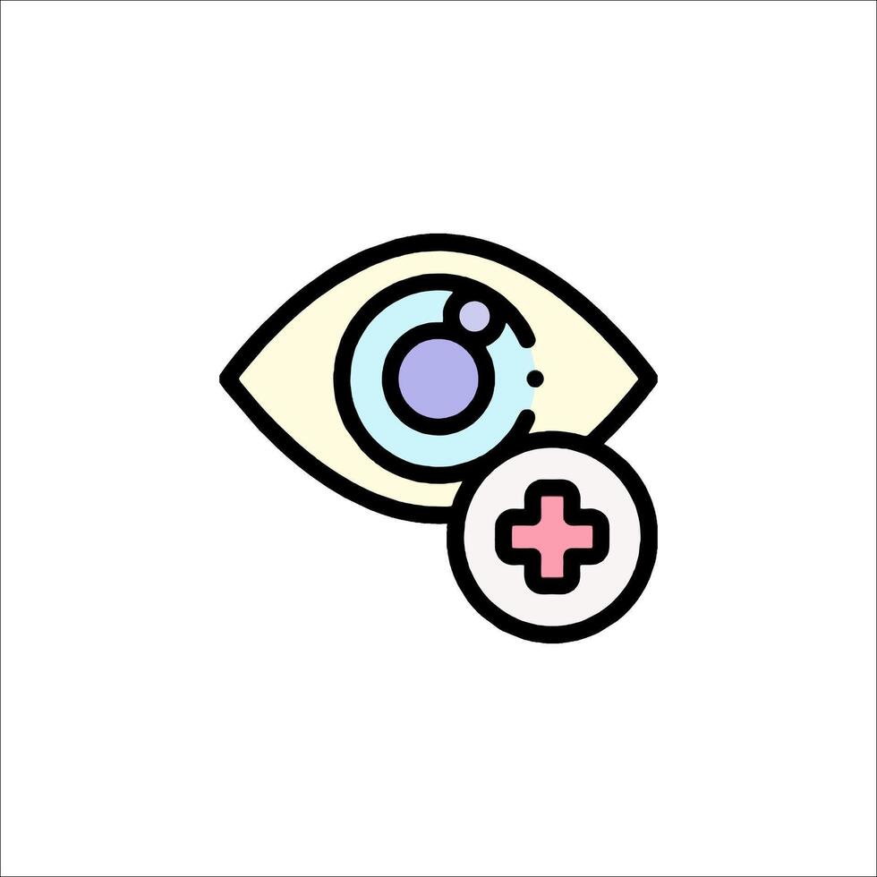 An eye with a cross on it vector
