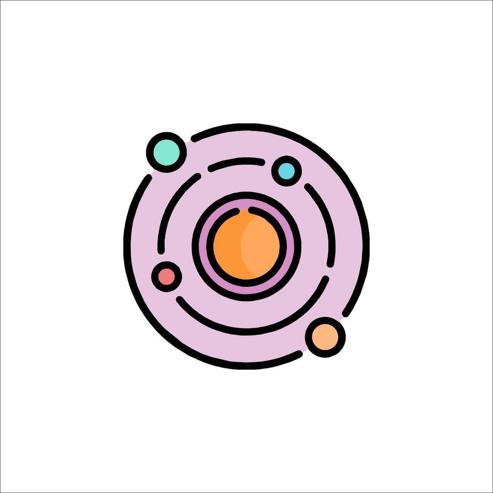 An image of a colorful, flat icon vector