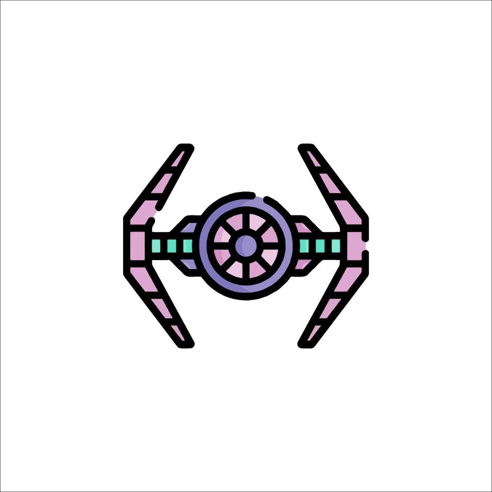 Star wars tie fighter icon vector