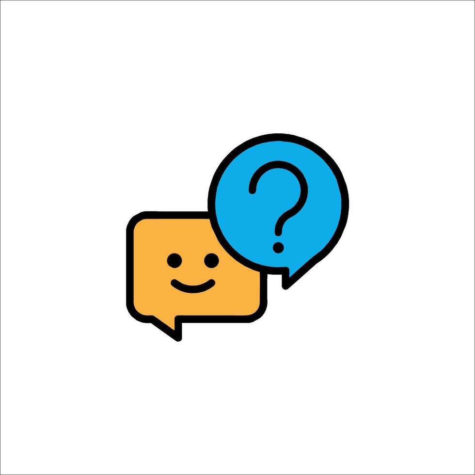 A cartoon speech bubble with a question mark vector