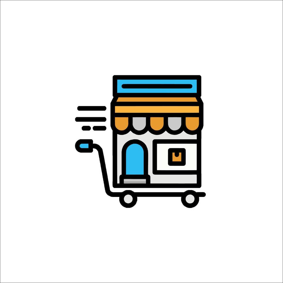 Shopping cart icon illustration vector