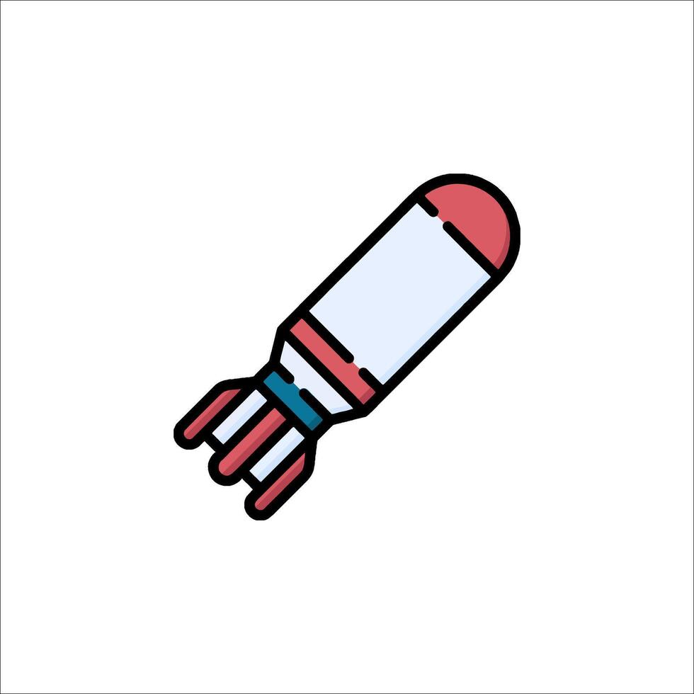 A rocket icon on a white background vector