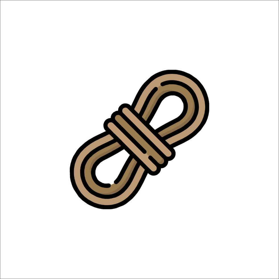 A rope icon in a flat style vector