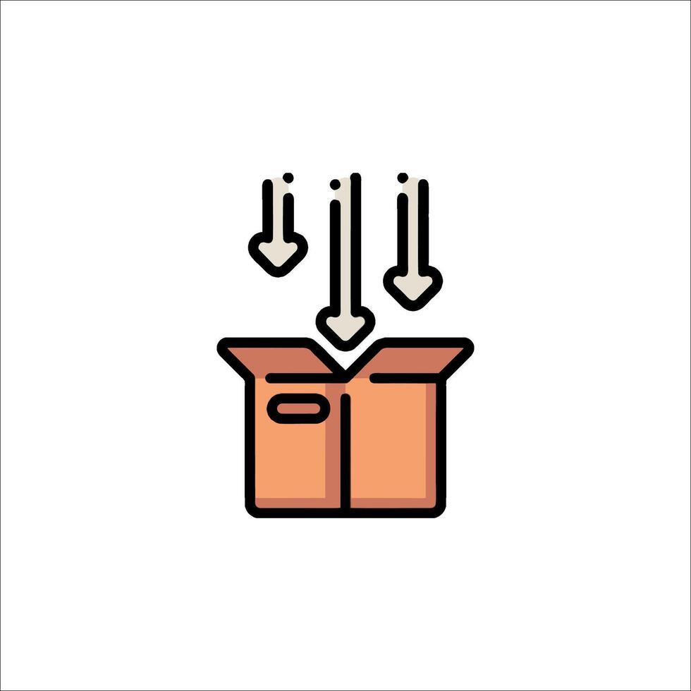 A box with arrows coming out of it vector