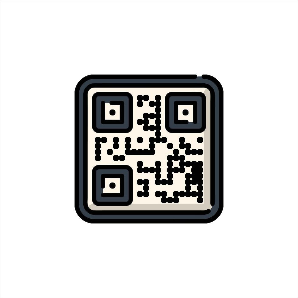 Qr code icon vector