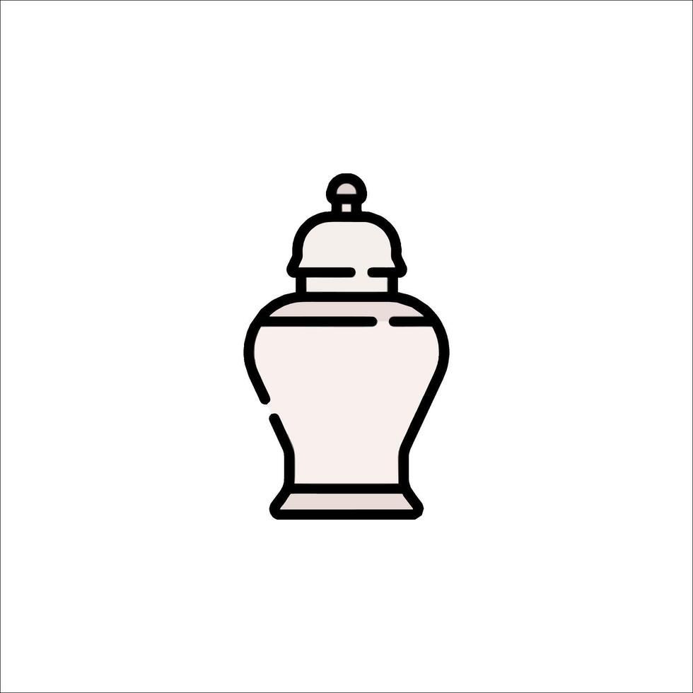 An icon of a vase with a lid on it vector