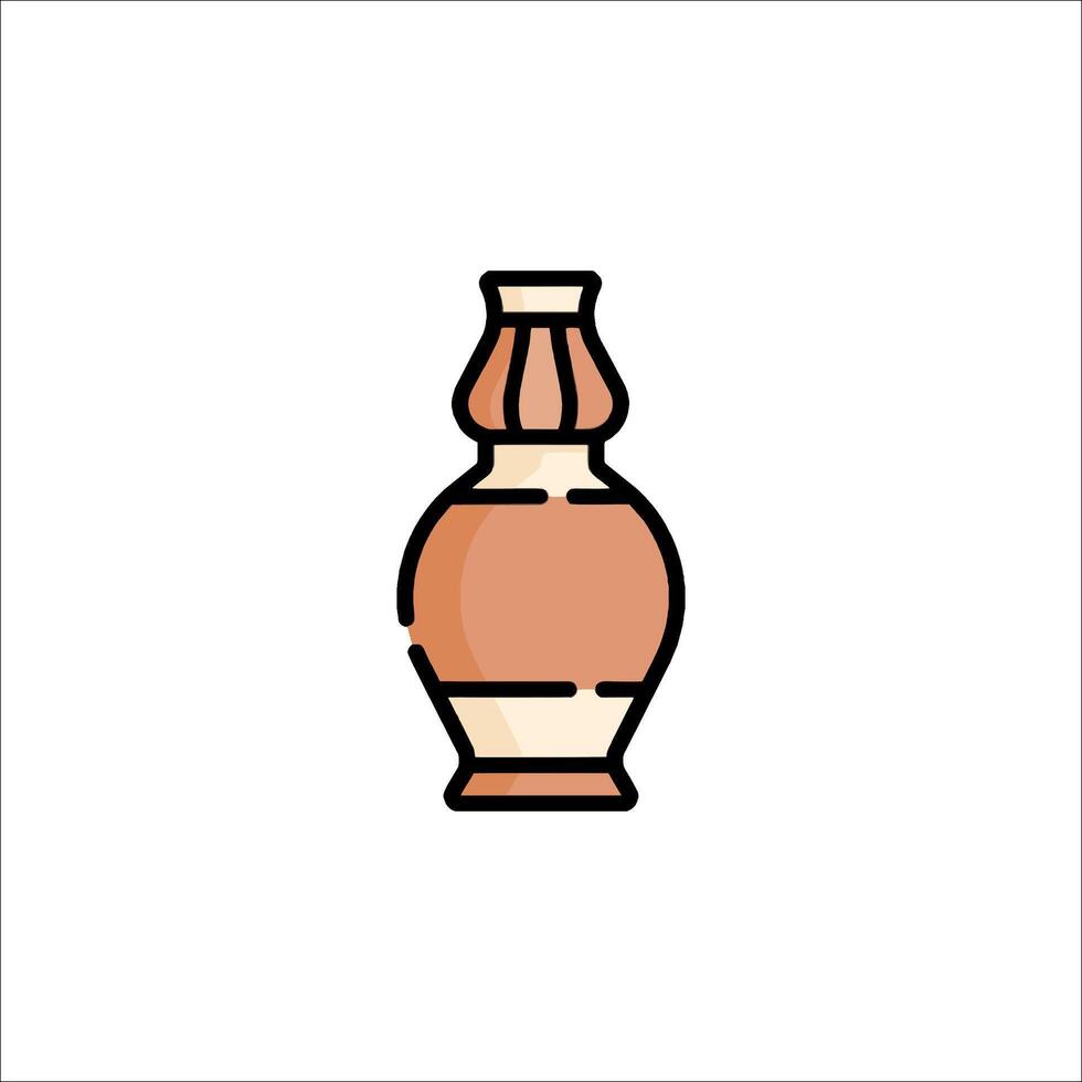 A bottle with a lid on it in a line style vector