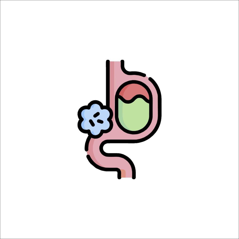 An illustration of a human stomach vector