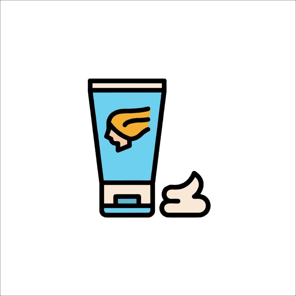A tube of cream and a tube of toothpaste vector
