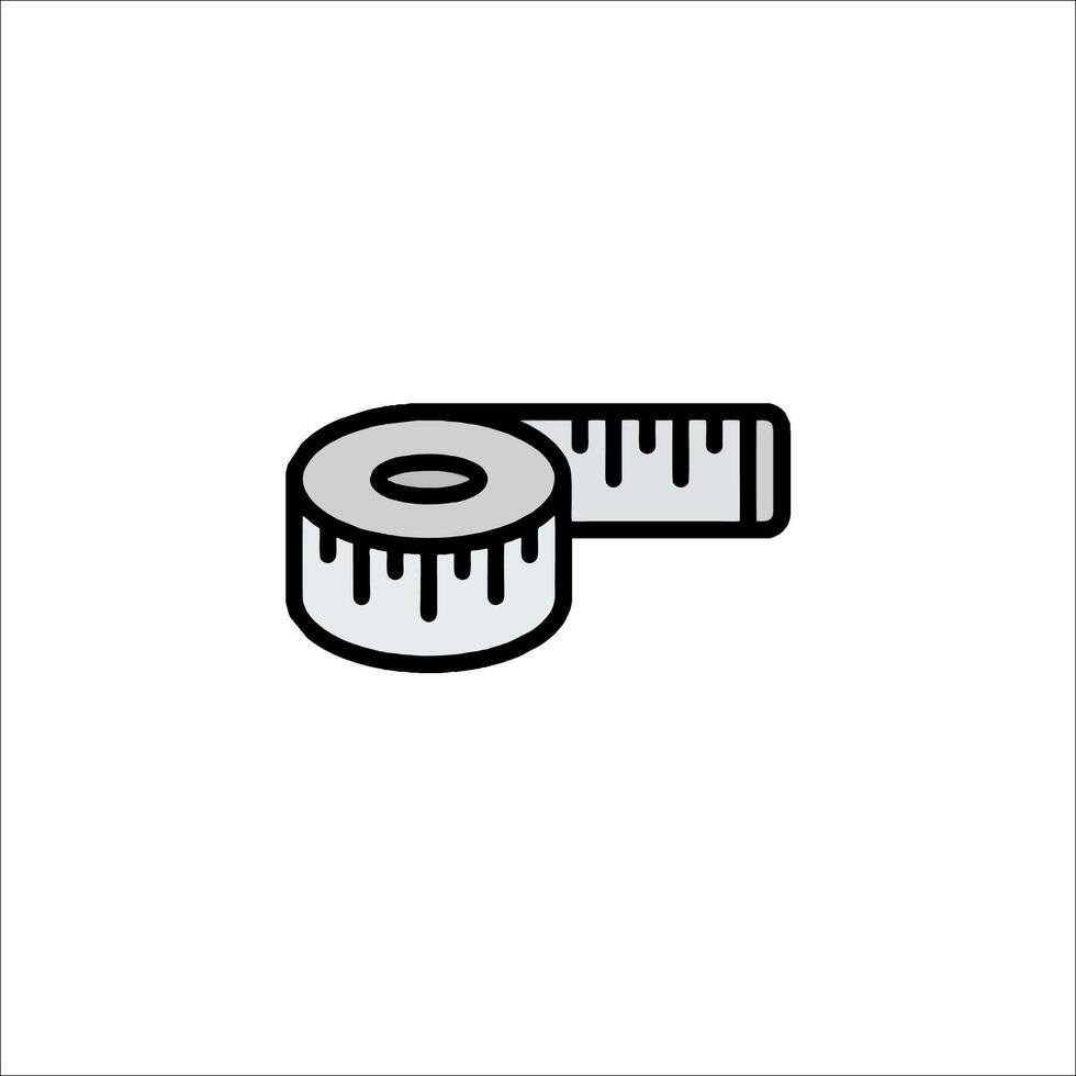 A measuring tape icon on a white background vector