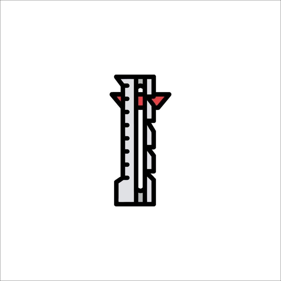 A drawing of a thermometer on a white background vector