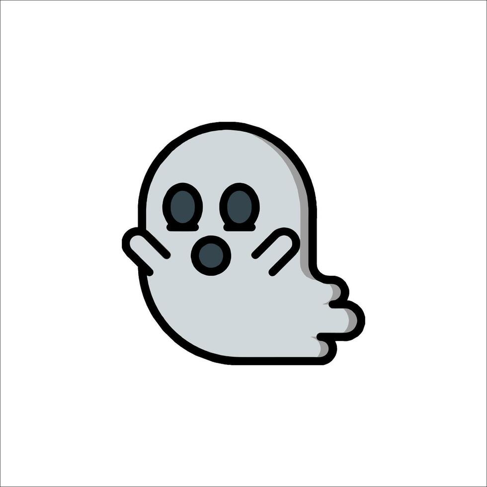 A ghost icon on a white background vector