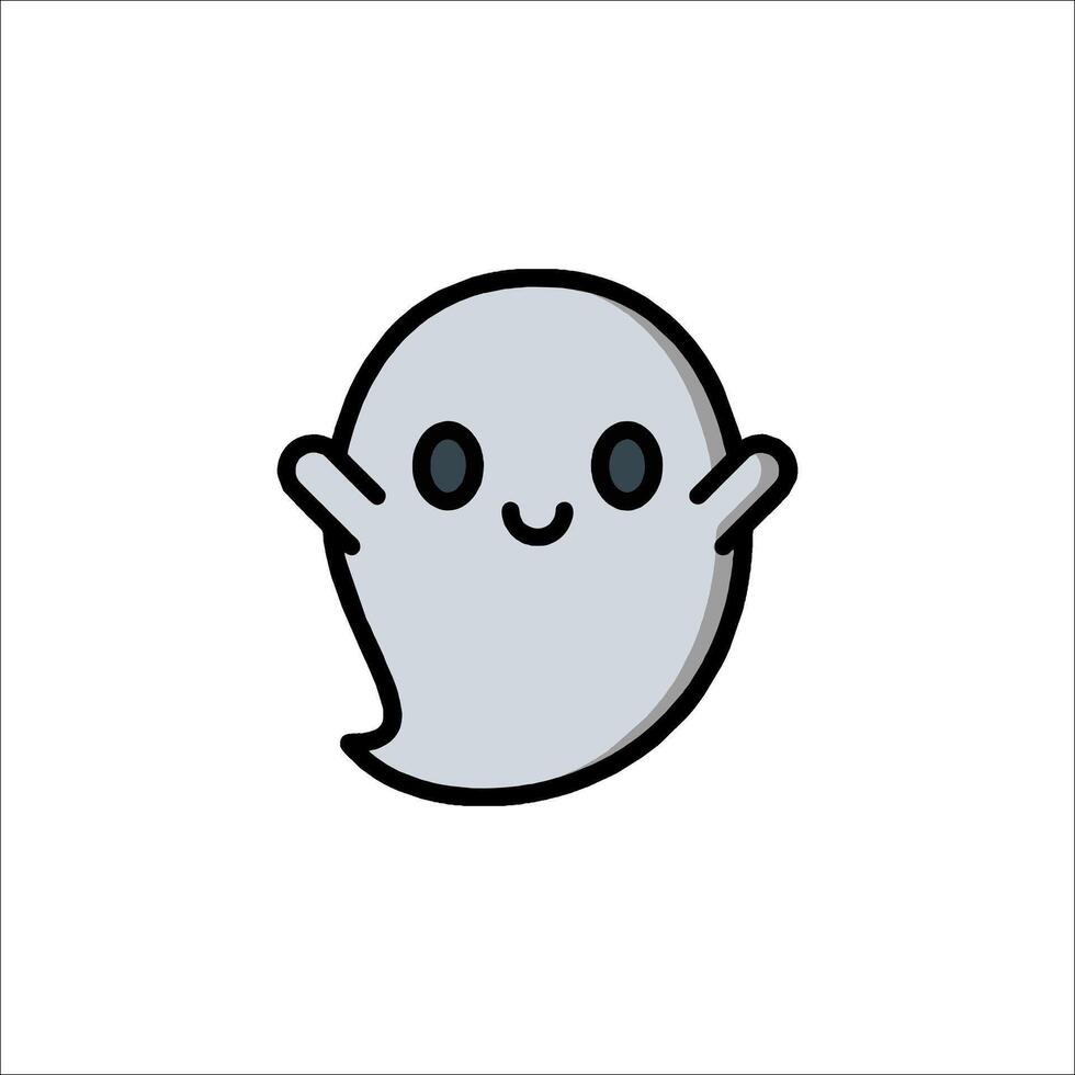 A ghost with a smile on its face vector