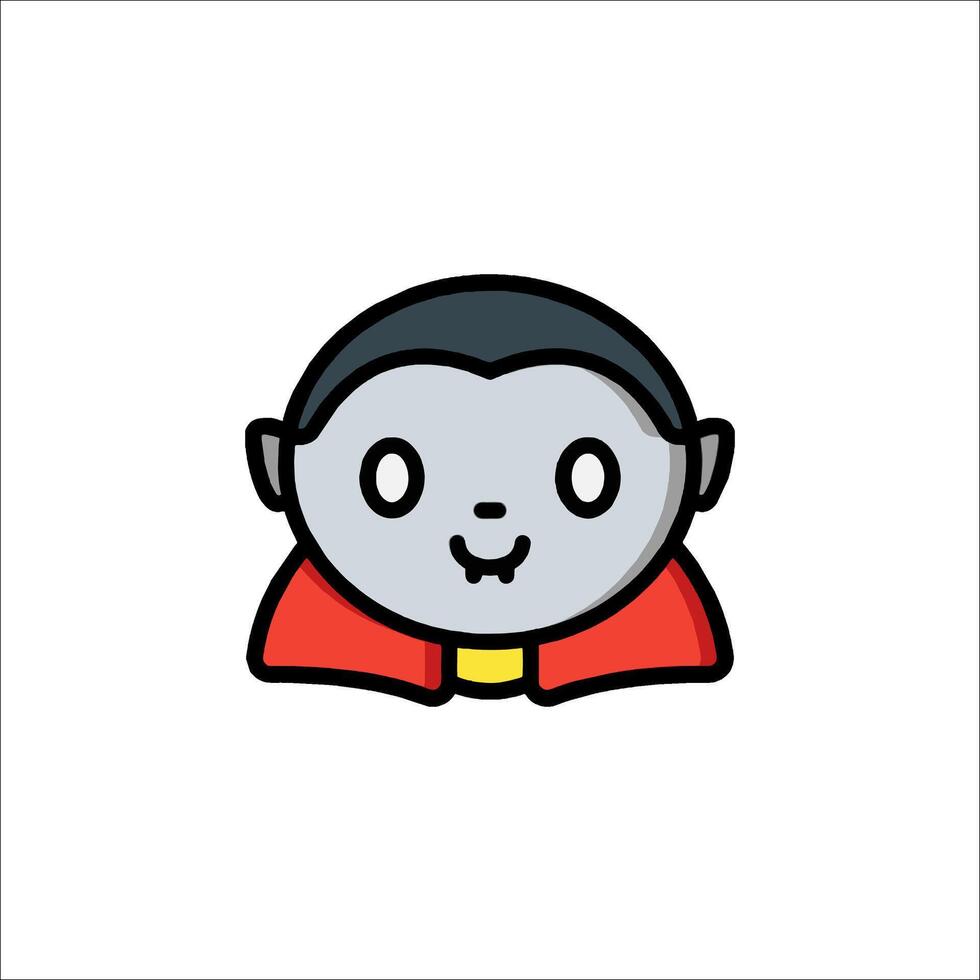 A cartoon character with a black face and red cape vector