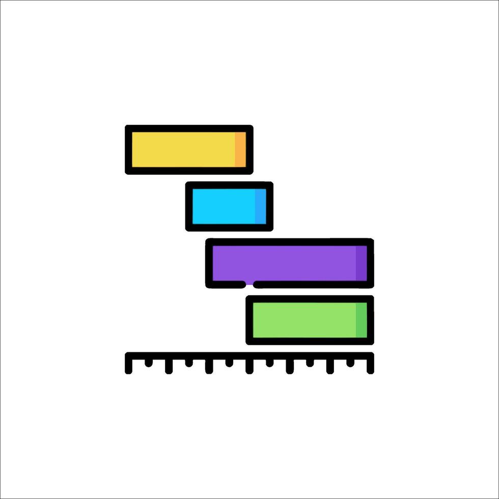 A colorful stack of blocks on a white background vector