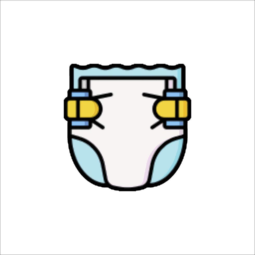 Diaper icon on white background vector