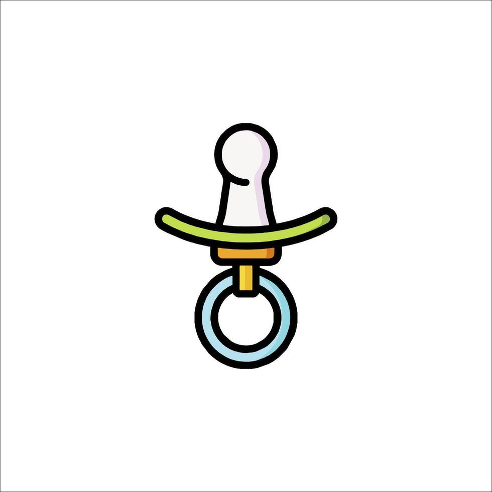A pacifier icon on a white background vector