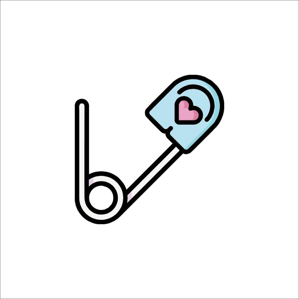 A clip with a heart on it vector